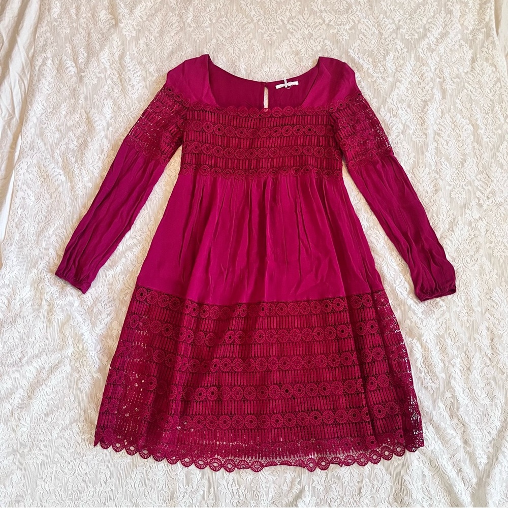 Anthropologie Floreat Aveline long sleeve lace crochet dress - Picture 2 of 10